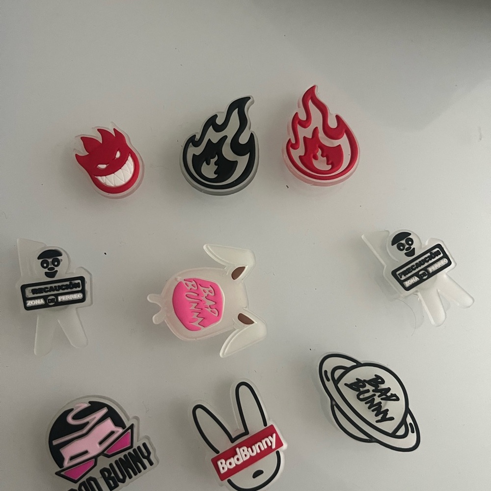 Bad Bunny Shoe Charms Set